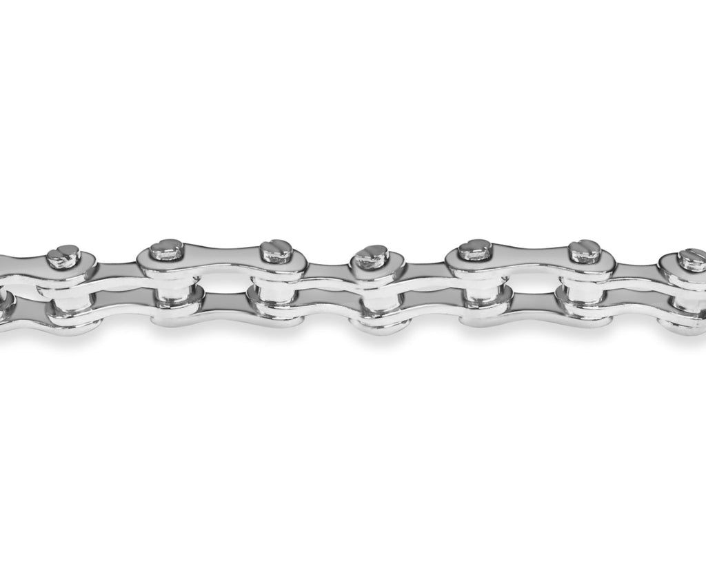 Motorcycle/Bike Chain Solid White/Yellow/Rose Gold Handmade Necklace , 12mm, 16-30 Inch
