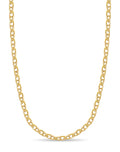 Mariner Solid White/Yellow/Rose Gold Handmade Necklace , 11mm, 16-30 Inch