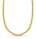 Curb Solid White/Yellow/Rose Gold Handmade Necklace , 13mm, 16-30 Inch