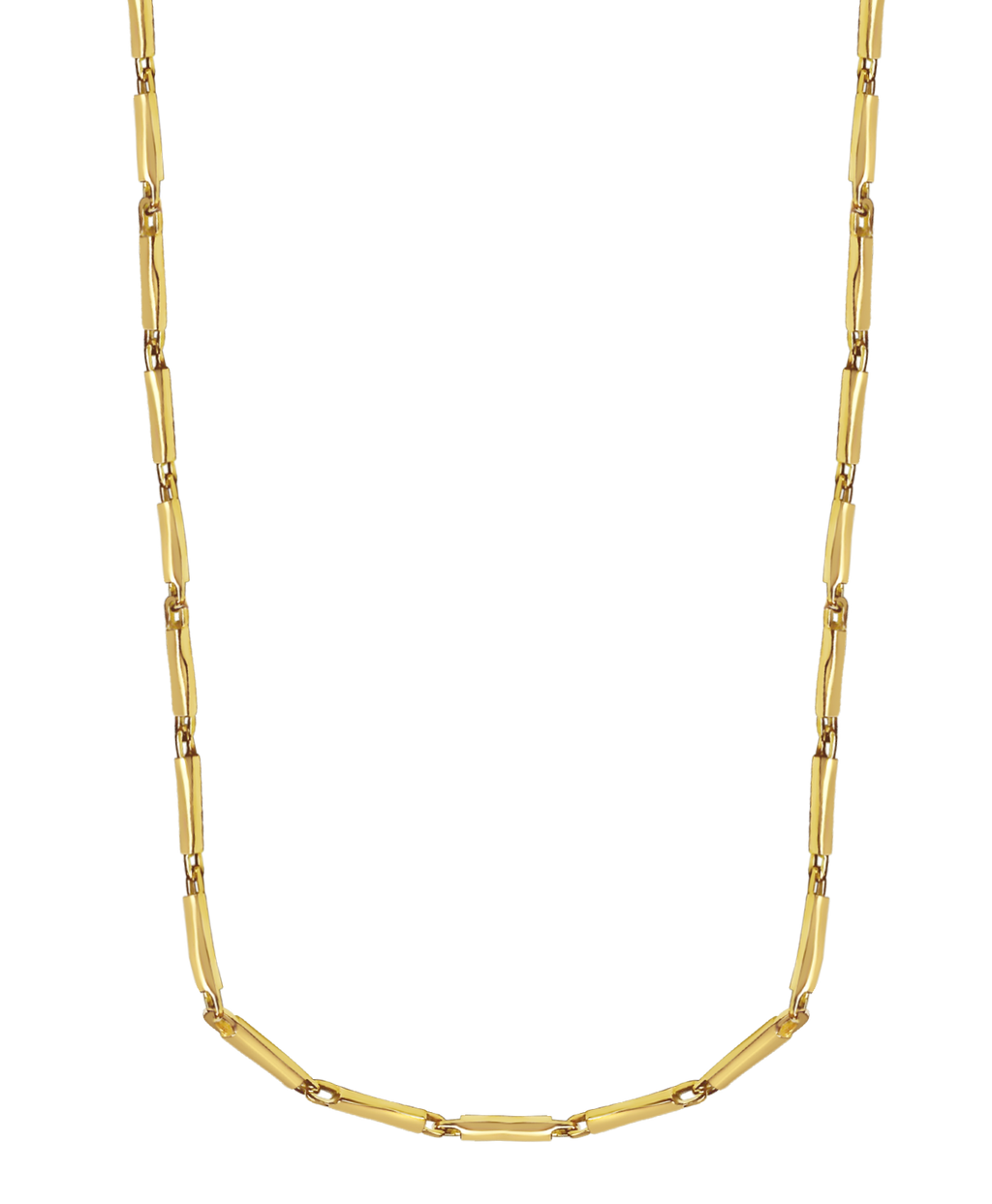 Cylinder Tube Solid White/Yellow/Rose Gold Handmade Necklace , 4mm, 16-30 Inch