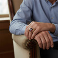 "Never Forgotten" Cushion Cut Cremation Ring (For Men) 12x10mm
