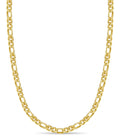 Figaro Solid White/Yellow/Rose Gold Handmade Necklace , 18mm, 16-30 Inch