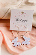 Iridescent Butterfly Hoops