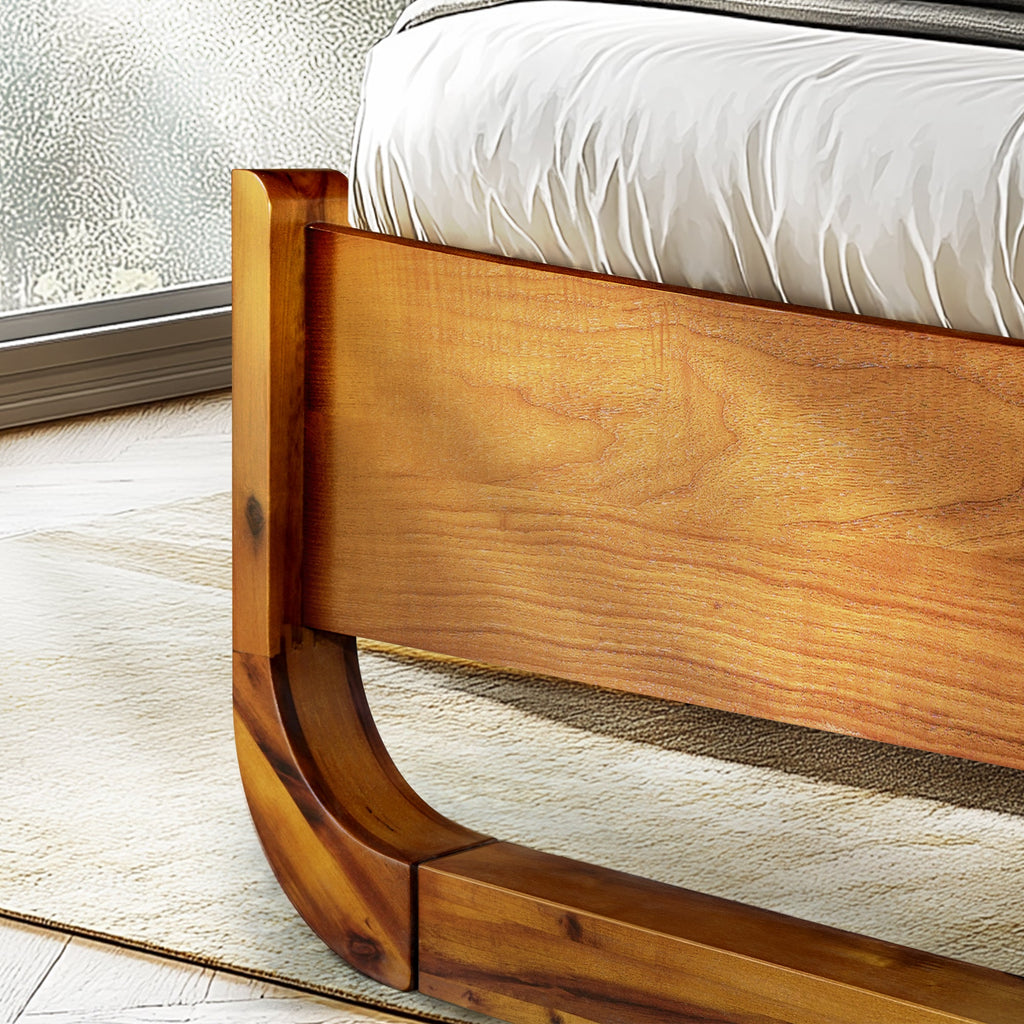 Rorns Sunset Platform Bed Frame With Headboard for Ultimate Bedroom Style