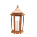 17'' H Wood Metal Hexagon Candle Holder Decorative Hanging Lanterns
