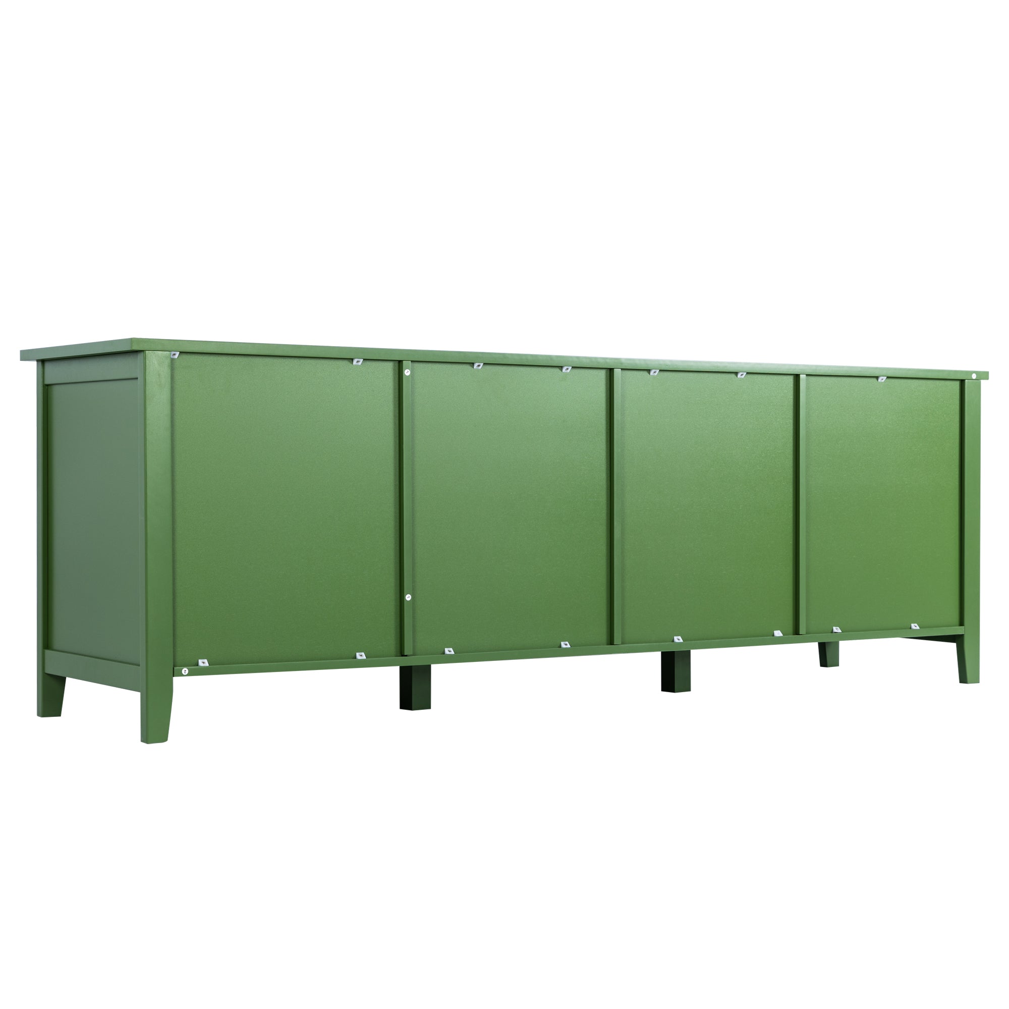 Stylish Antique Green TV Cabinet with Solid Wood Frame and Changhong Glass Door, 71-inch