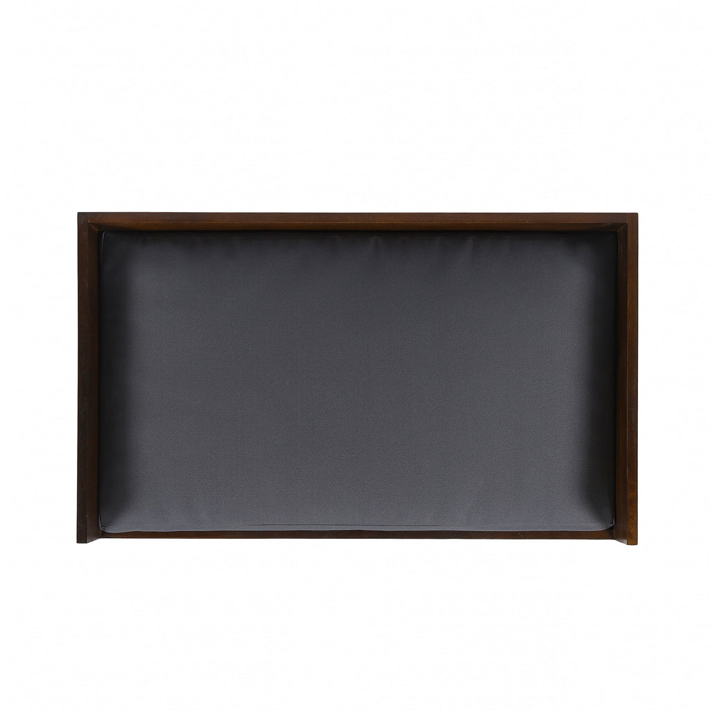 Acacia Wood Dog Bed with Sleek Hairpin Legs