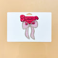 Rhinestone Bow Patch - Pink