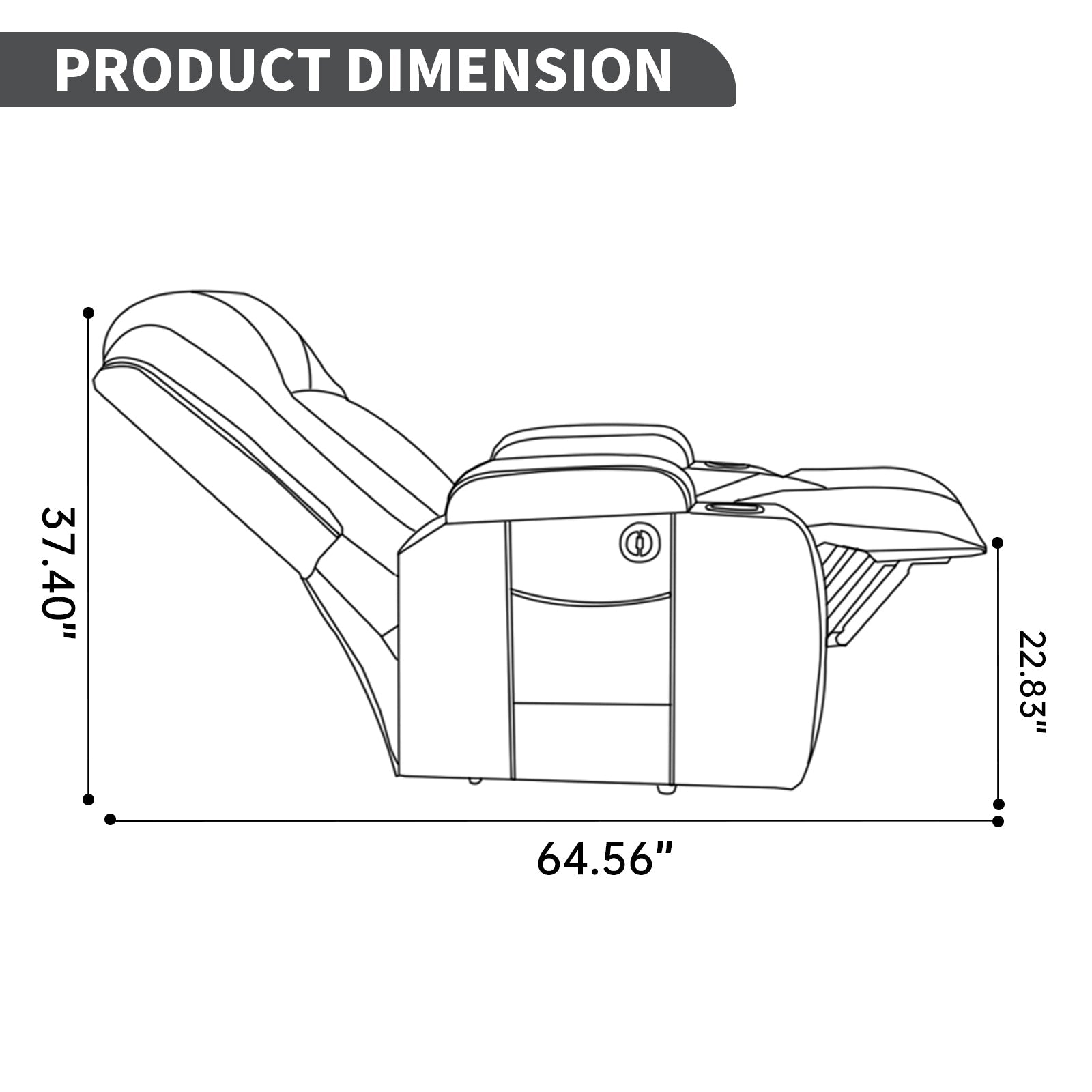 Brown PU Infinite Position Up to 350 LBS Power Lift Recliner Chair for Elderly, Heavy Duty Motion Mechanism with 8-Point Vibration Massage and Lumbar Heating, USB Charging Port, Cup Holders