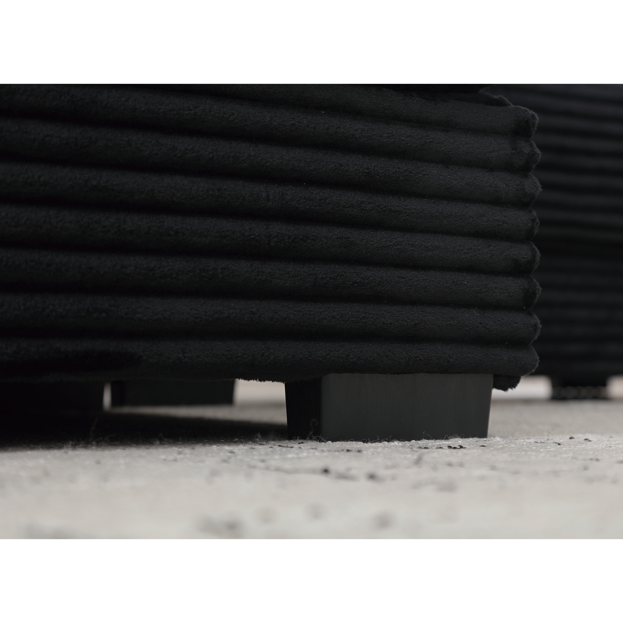 [NEW ARRIVED] [VIDEO PROVIDED] Oversized Two-Piece  Couches,  L Shaped Sofa, Corduroy, Right Chaise Daybed,with Armrests,Eight Throw Pillows,Corner Sofa,Easy To Assemble,  Black