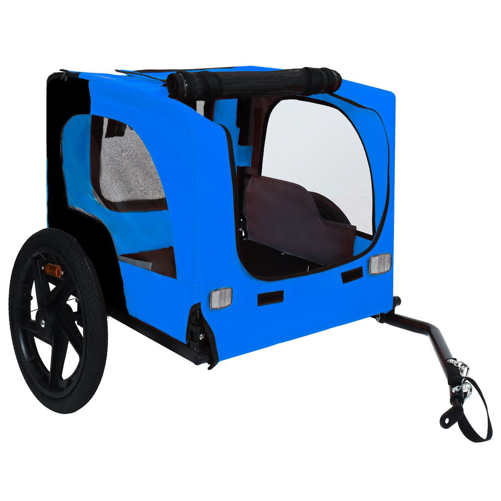 Pet Bike Trailer Dog Cart for Bicycle,Suitable for Small and Medium Pets, Easy Folding Cart Frame, Quick Release Wheel, Non-Slip Floor, Internal Leash