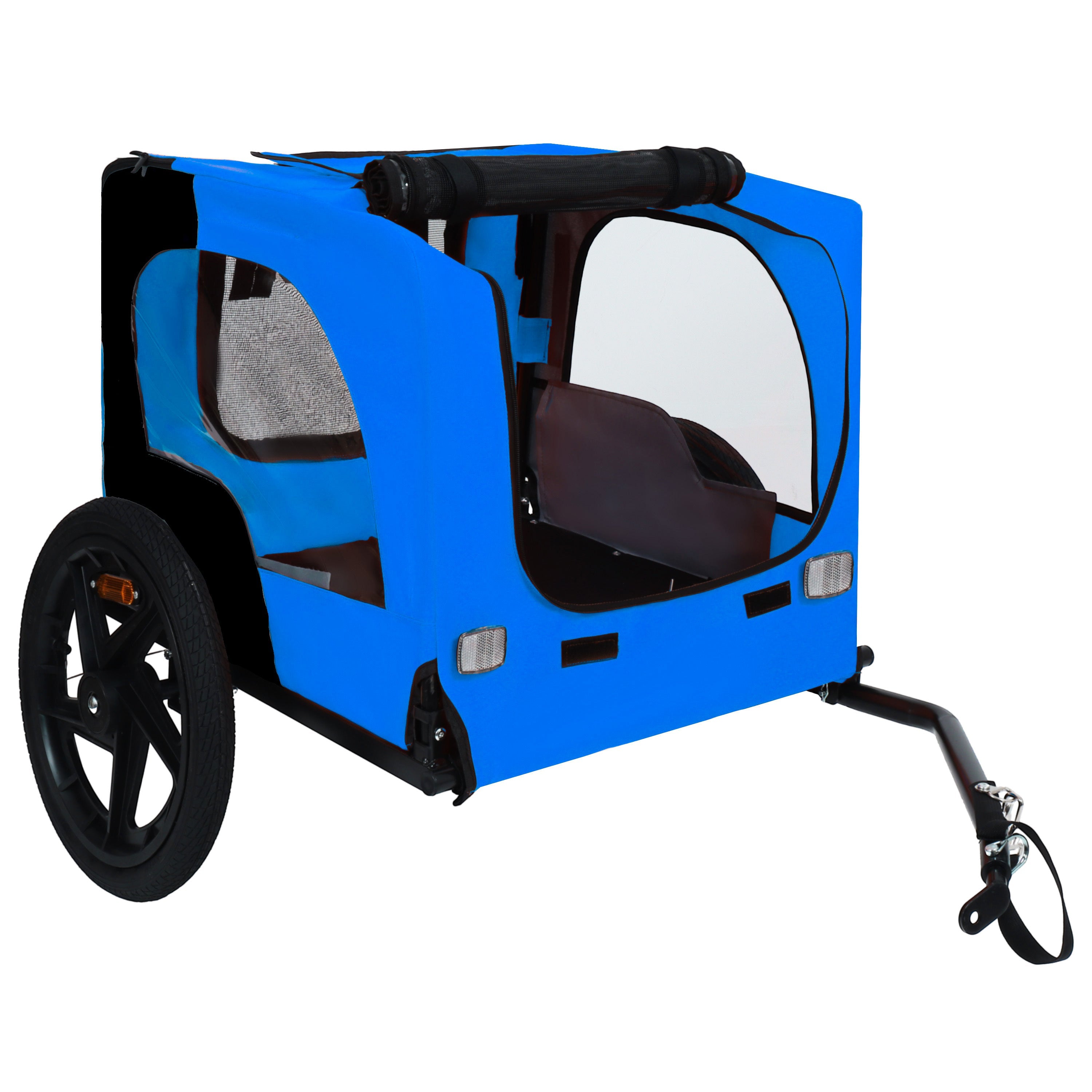 Pet Bike Trailer Dog Cart for Bicycle,Suitable for Small and Medium Pets, Easy Folding Cart Frame, Quick Release Wheel, Non-Slip Floor, Internal Leash
