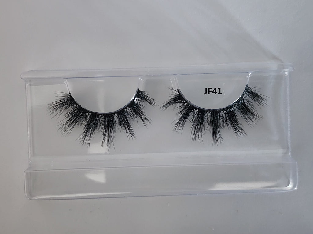 Fake Mink Eye Lash with Custom Eyelash Box 3D  Fluffy Mink Eyelash Full Strip Eye Lashes with applicator