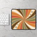 Swirly Retro Paw Design Gaming Mouse Pad