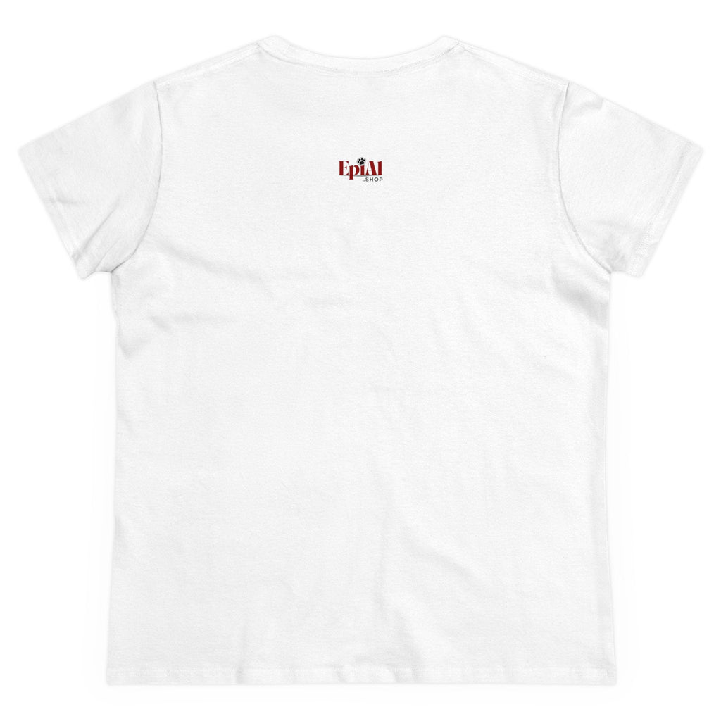 Poised Cat Lady Women's Midweight Cotton Tee