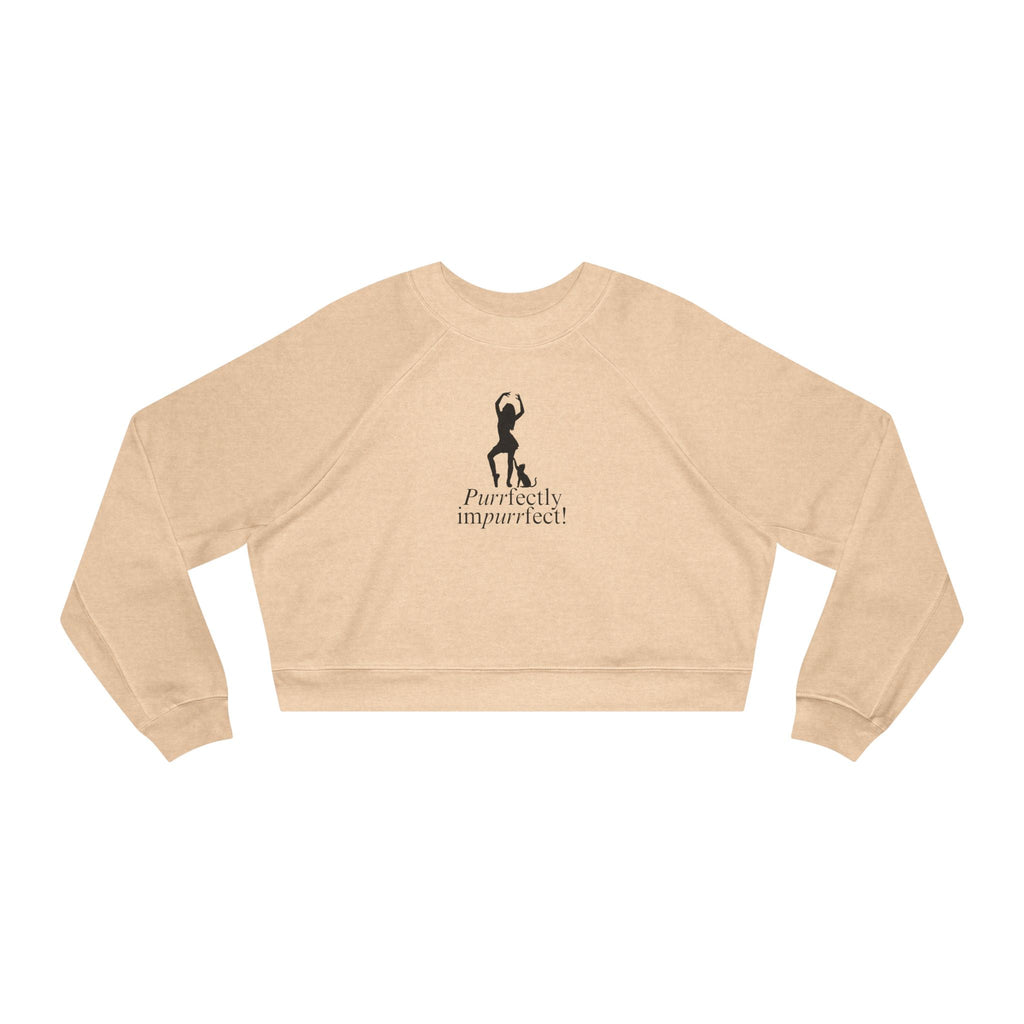 Purrfectly Impurrfect Women's Cropped Fleece Pullover