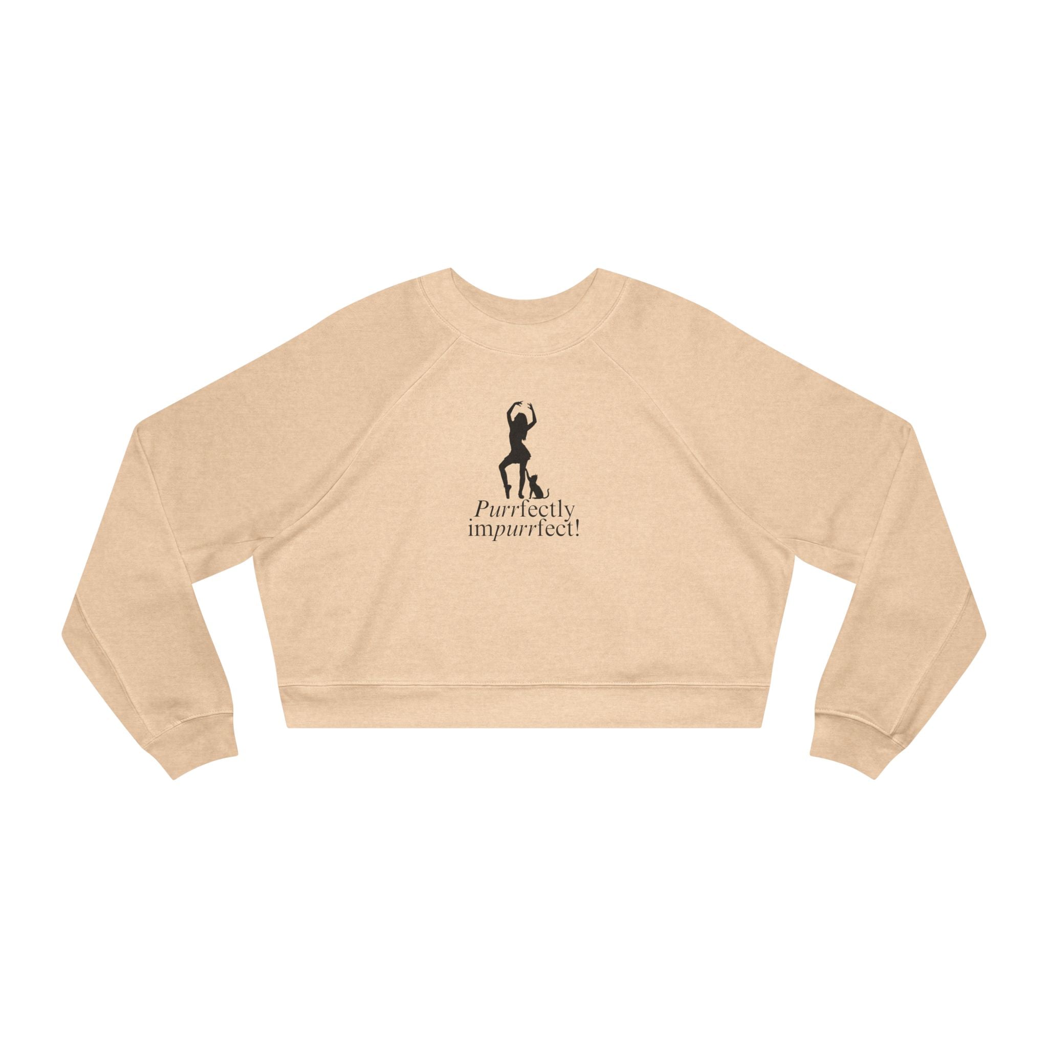 Purrfectly Impurrfect Women's Cropped Fleece Pullover