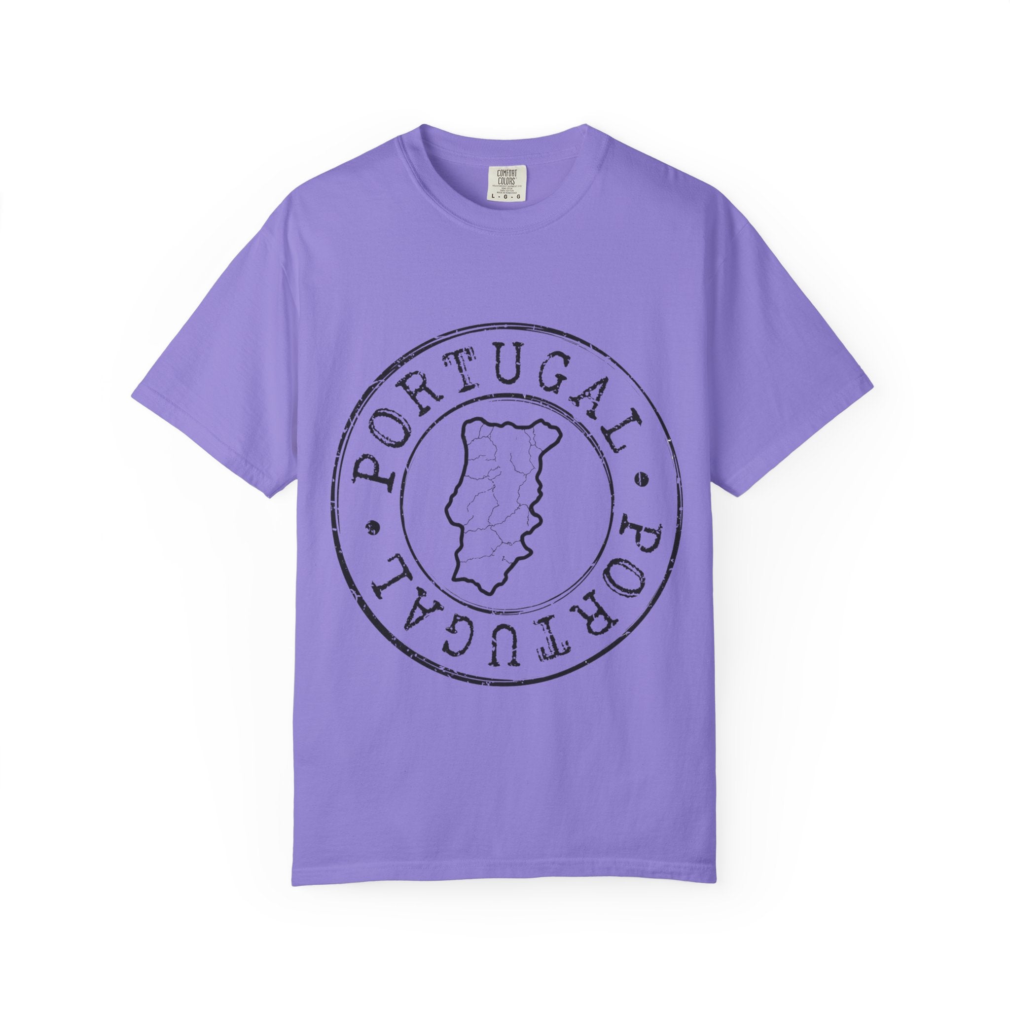 Portugal Map Stamp T-Shirt | Vintage Circular Badge