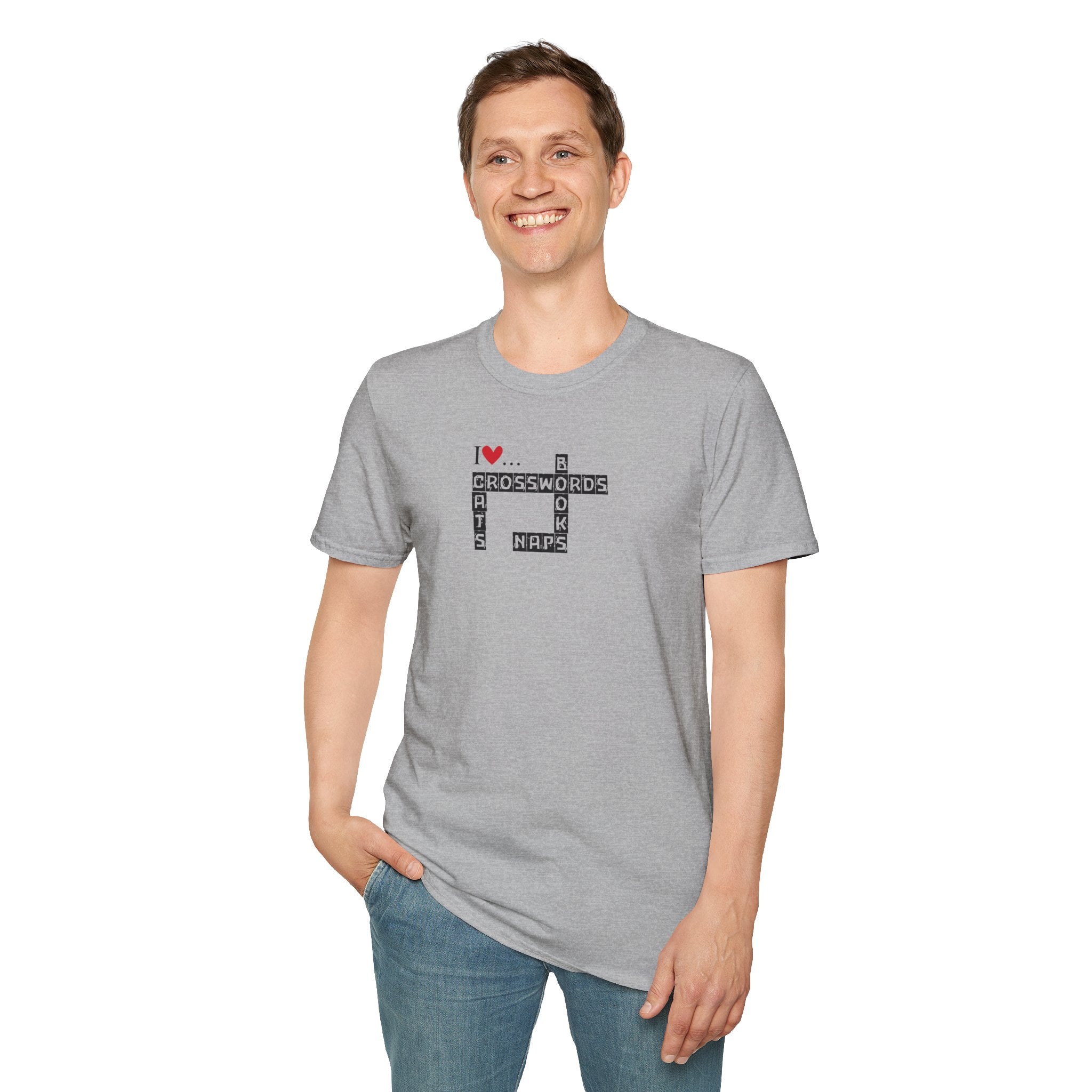 Crosswords and Cats Unisex Softstyle T-Shirt