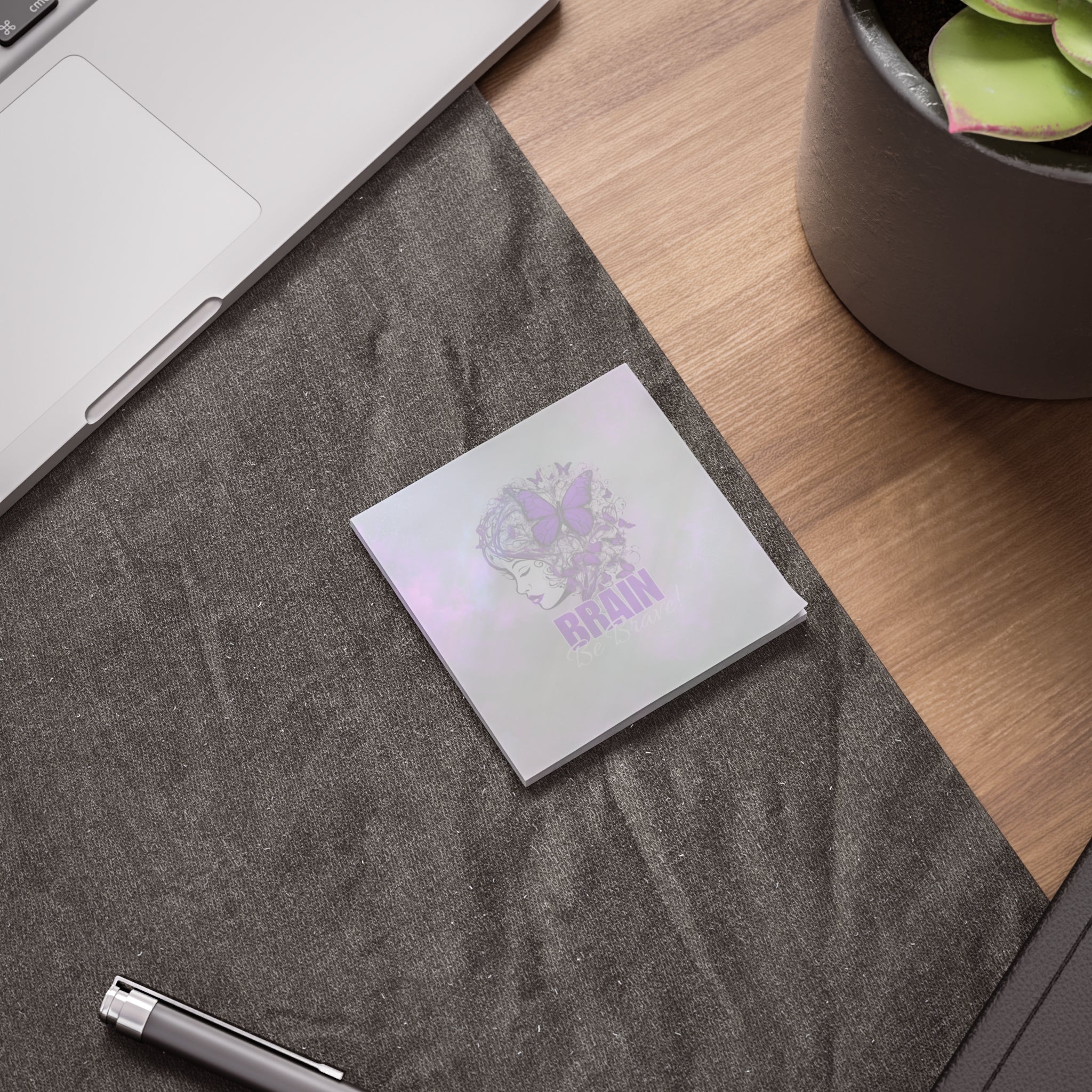 Purple Brain Be Brave Post-it® Note Pads