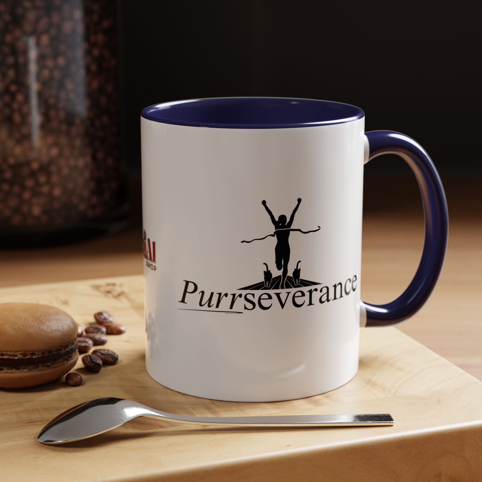 Purrseverance Accent Coffee Mug (11, 15oz)