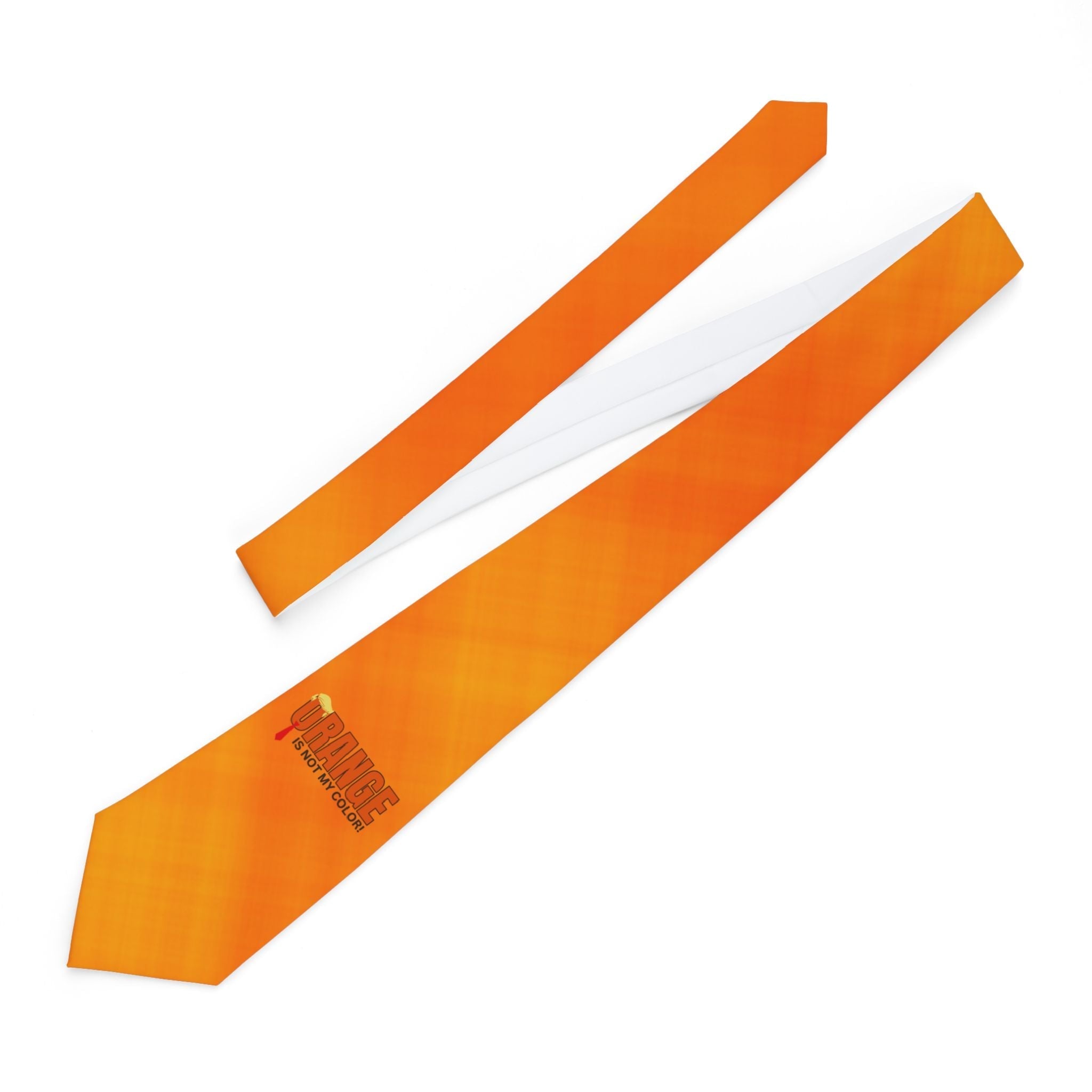 'Orange is Not My Color' Humor Tie for Men - Perfect for Parties & Events