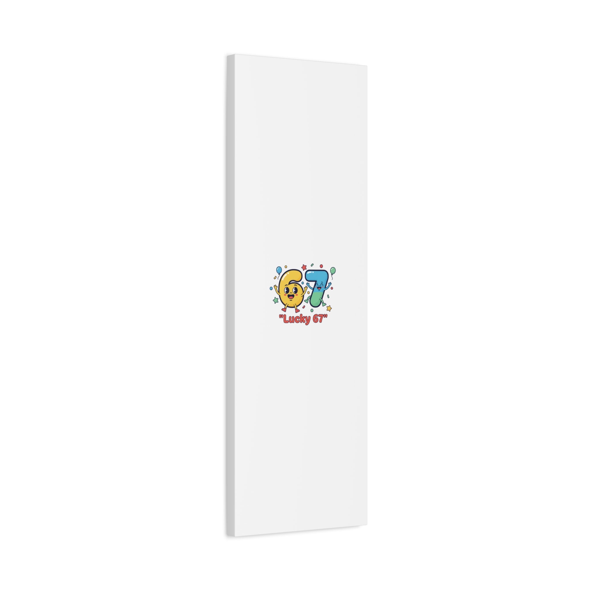 Lucky 67 Canvas, Stretched Matte | 67 meme, absurdist humor