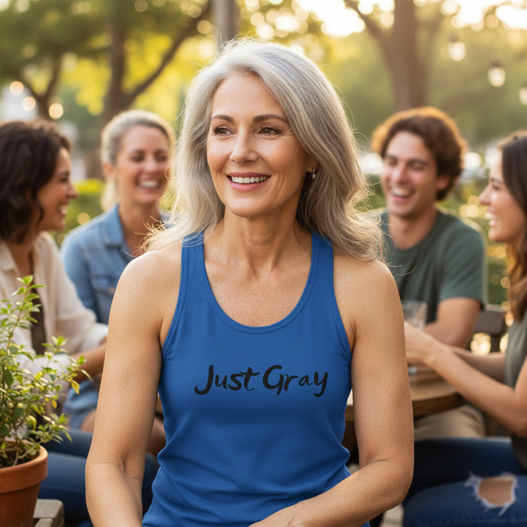 Women's Ideal Racerback Tank  "Just Gray"