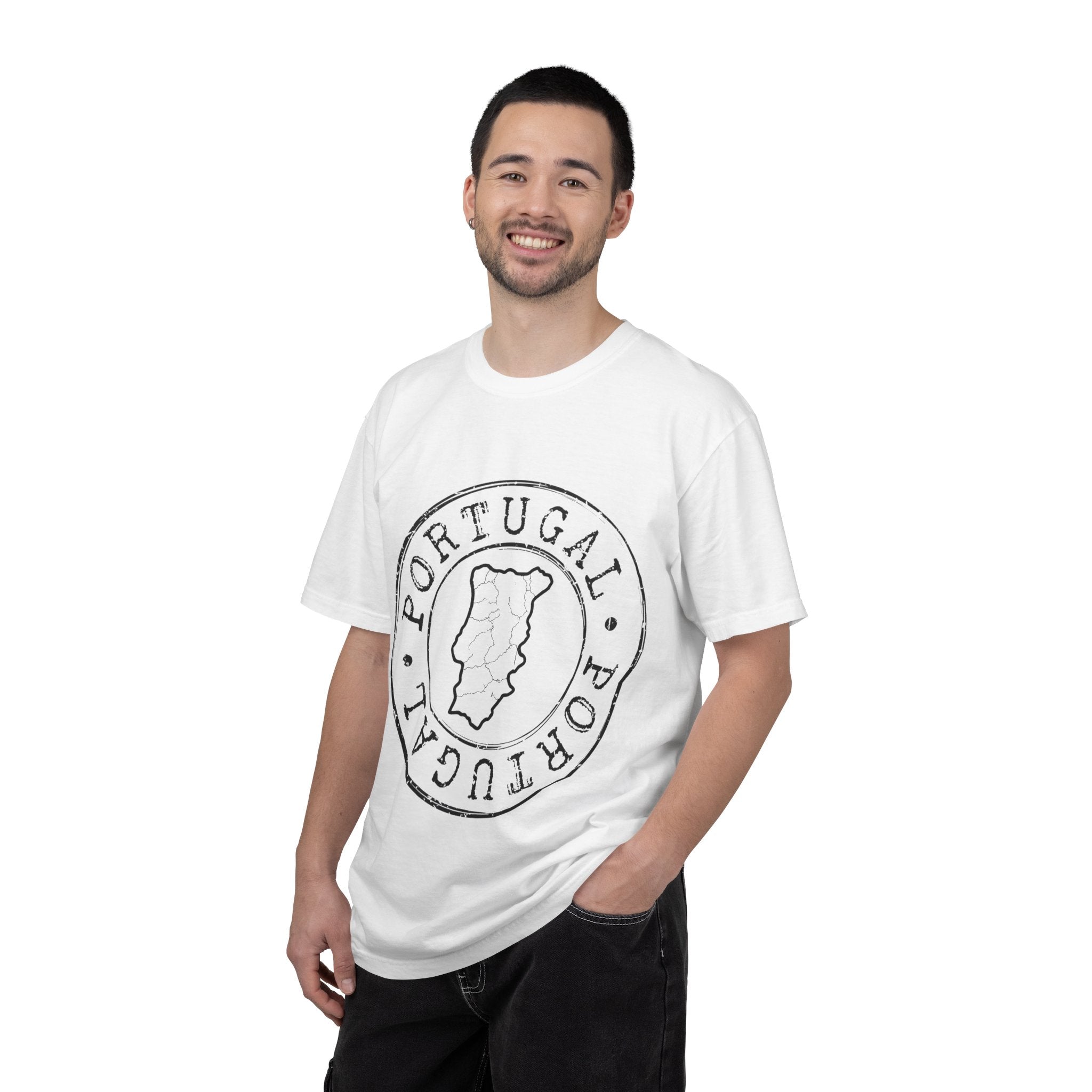 Portugal Map Stamp T-Shirt | Vintage Circular Badge