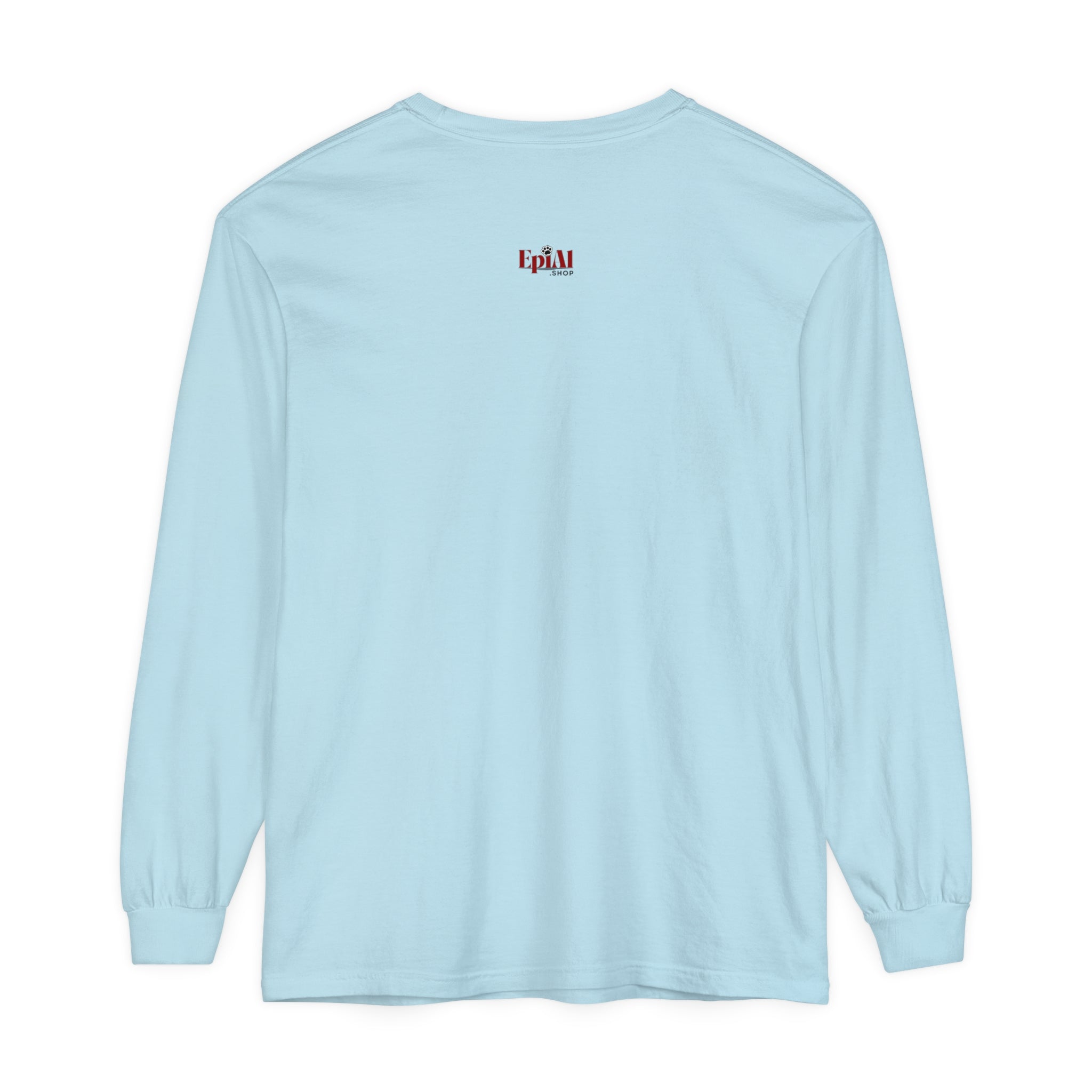 Cat Hair Accessorized Unisex Garment-dyed Long Sleeve T-Shirt