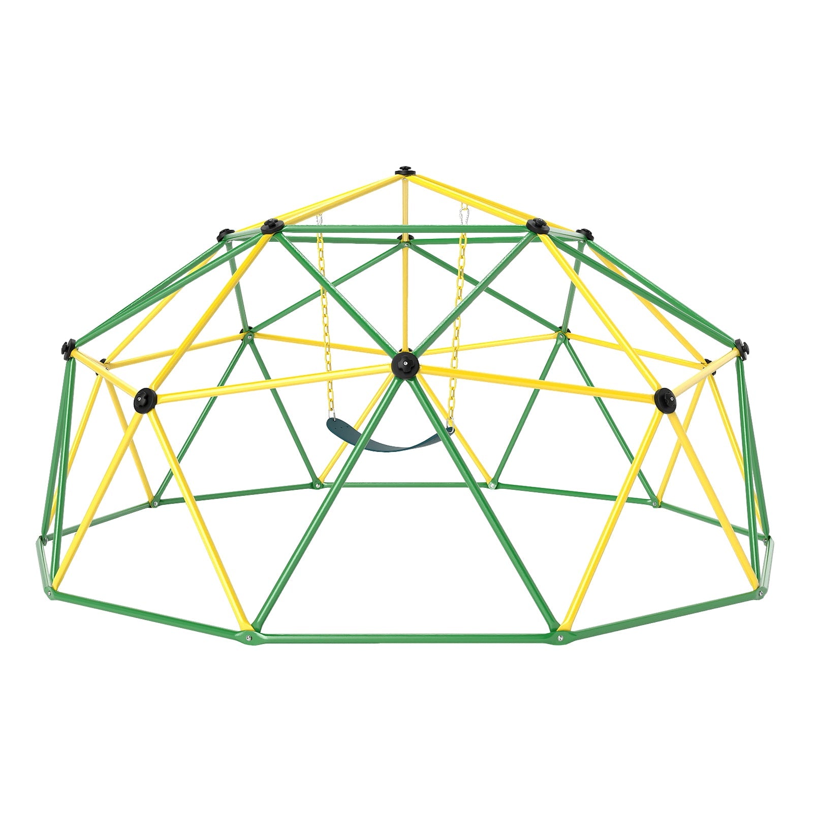 10 Feet Dome Climber with Swing and 800 Lbs Load Capacity-Green