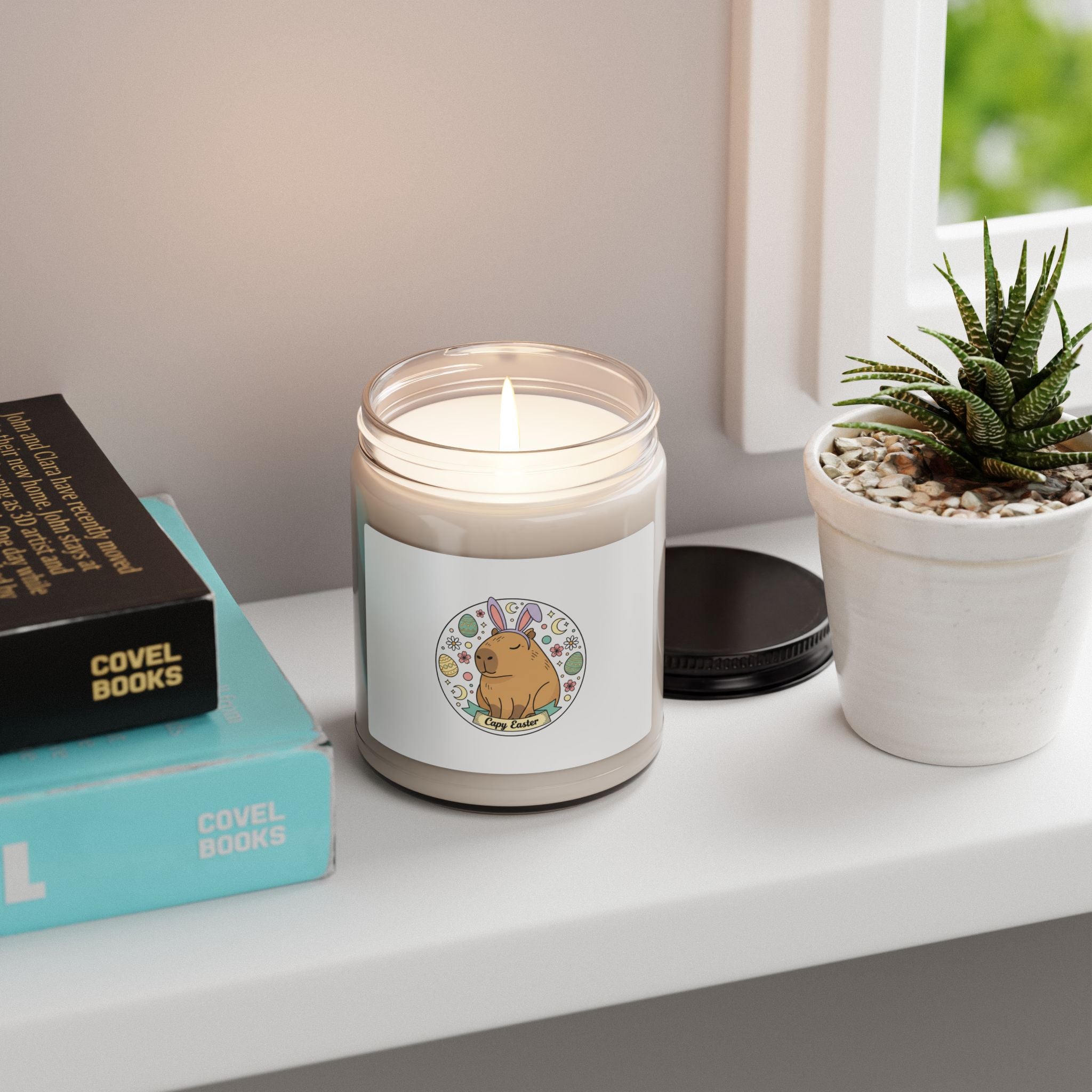 Easter Bunny Aesthetic Soy Candle, Pastel Spring Cottagecore Vibes