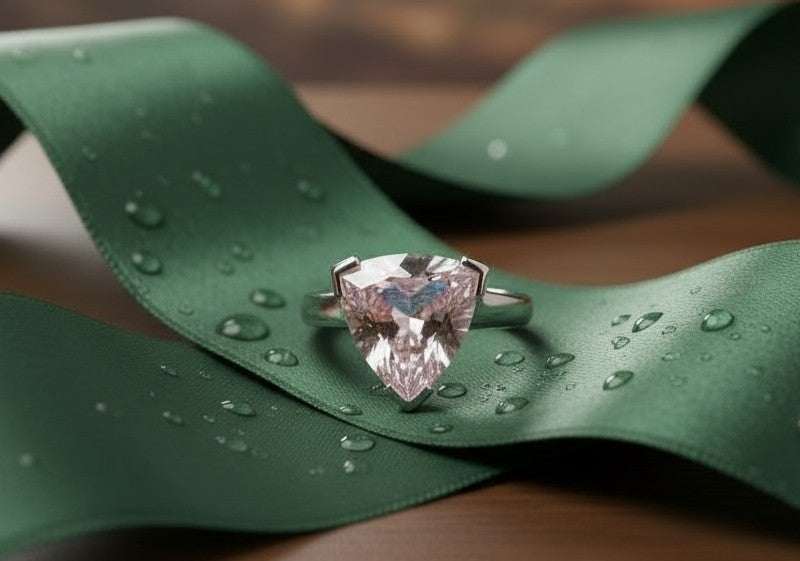 "Infinity" Trilliant Cut Cremation Ring Large 10mm
