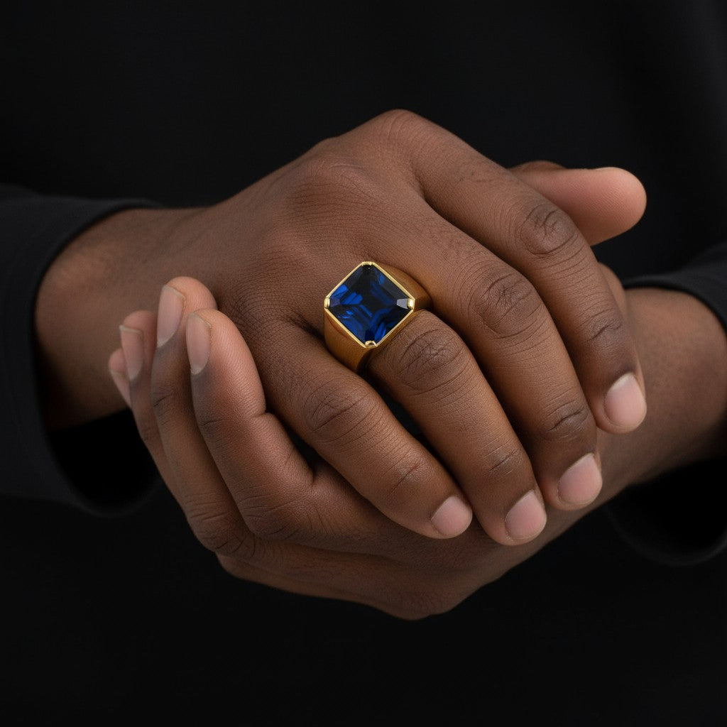 "Radiant Life" Radiant Cut Cremation Ring (For Men) 12X10MM