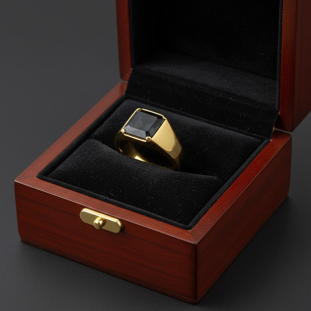 "Radiant Life" Radiant Cut Cremation Ring (For Men) 12X10MM
