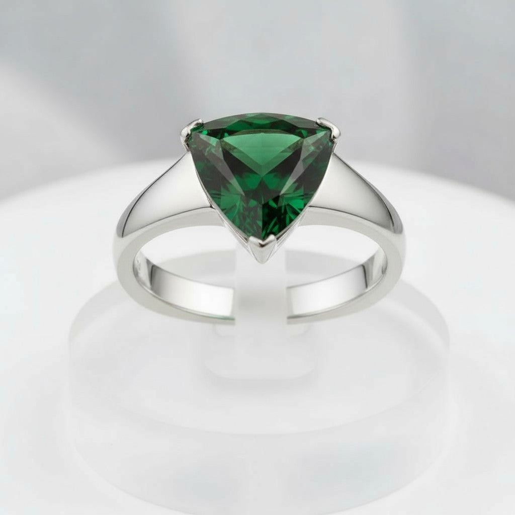 "Infinity" Trilliant Cut Cremation Ring Large 10mm
