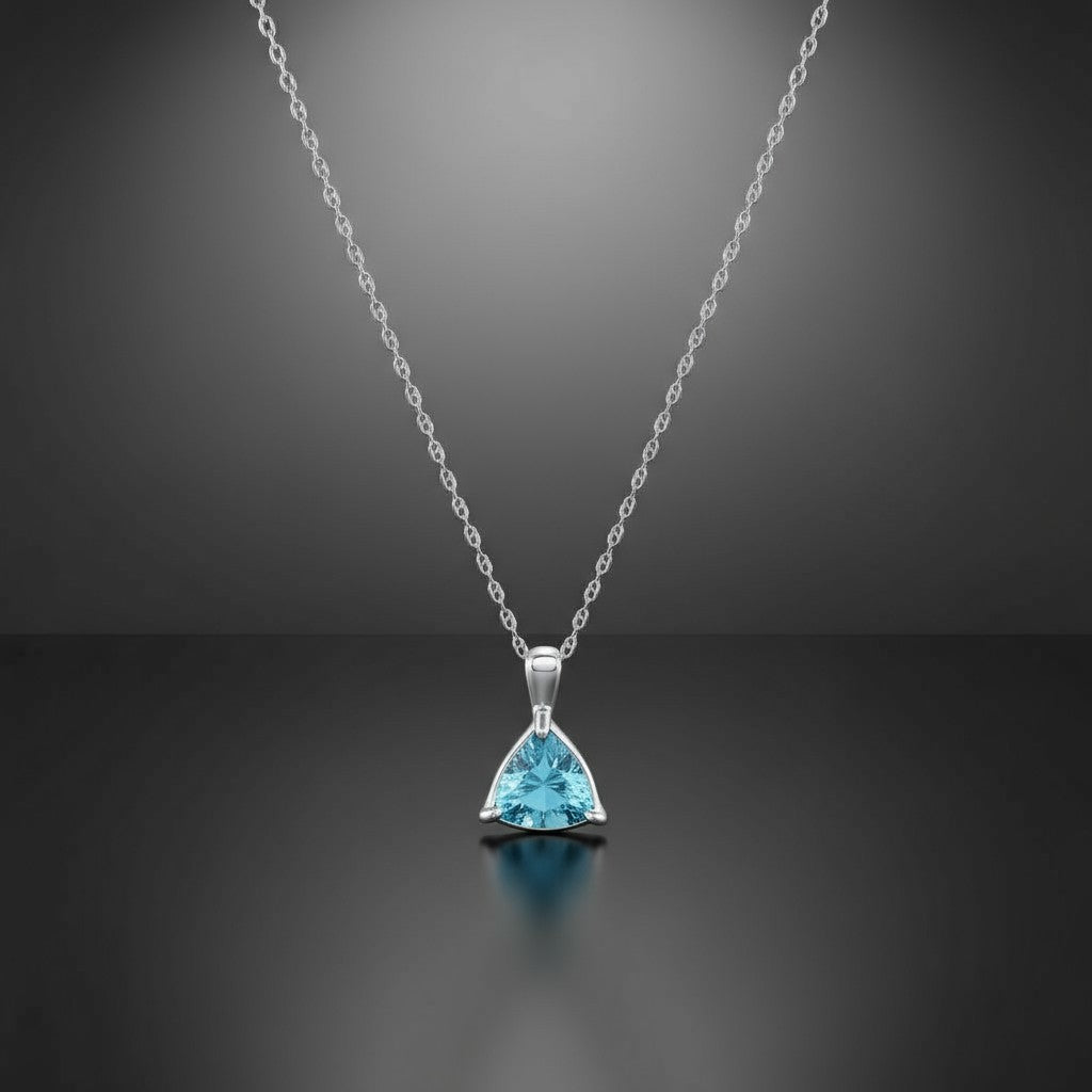 "Infinity" Trilliant Cut Small Cremation Pendant 8mm