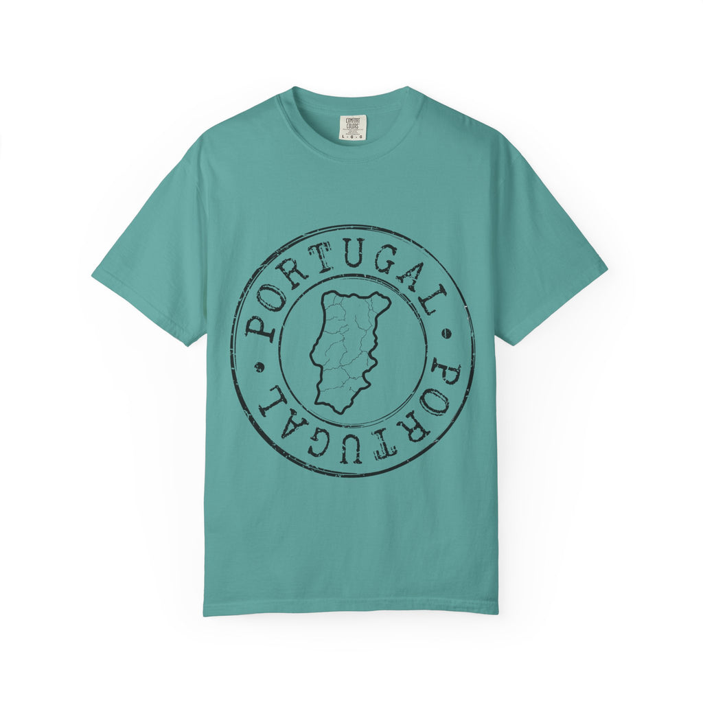 Portugal Map Stamp T-Shirt | Vintage Circular Badge