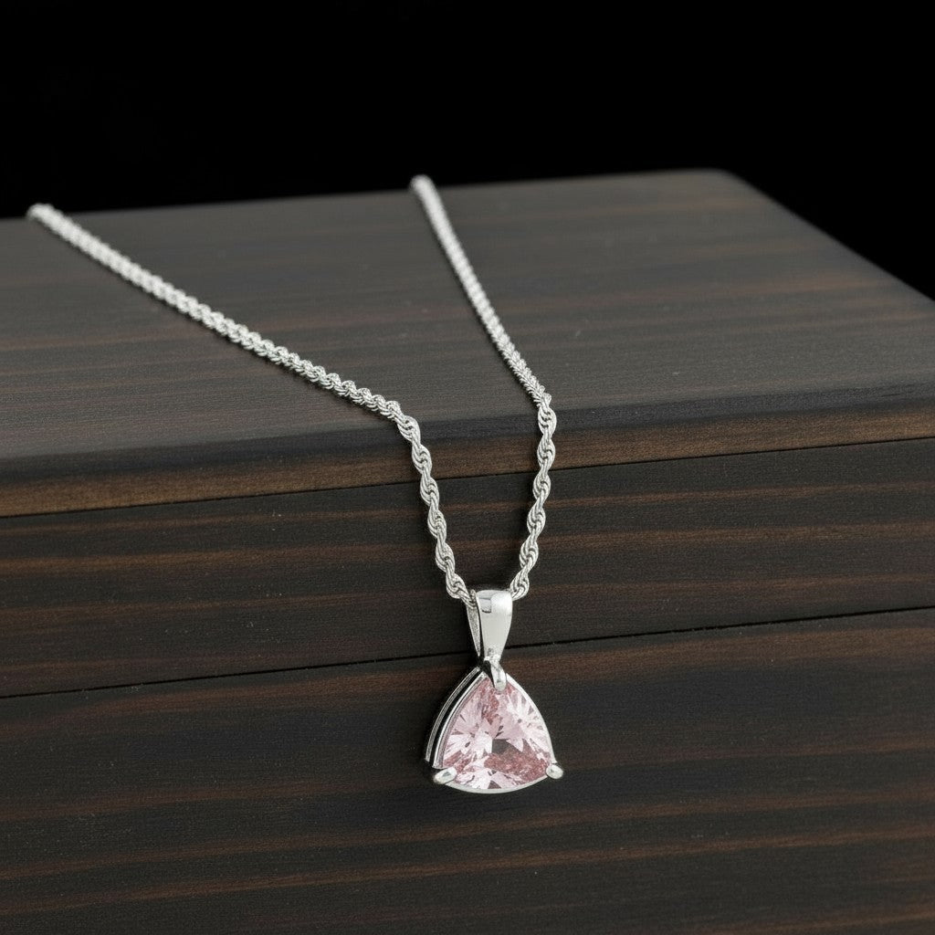 "Infinity" Trilliant Cut Small Cremation Pendant 8mm