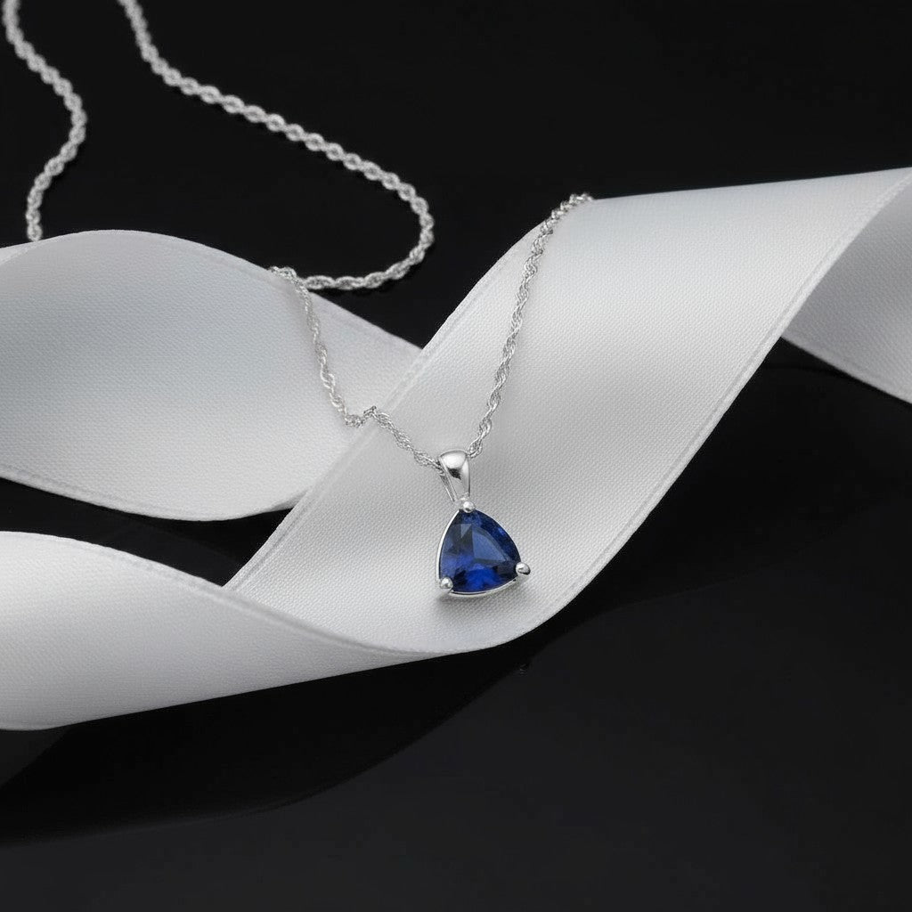 "Infinity" Trilliant Cut Small Cremation Pendant 8mm