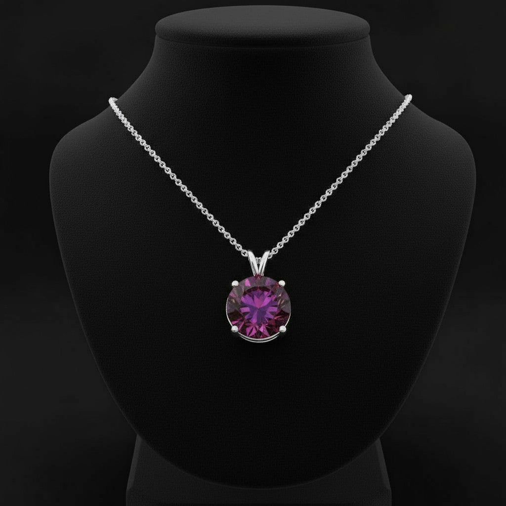 "Circle of Life" Round Portuguese Cut Cremation Pendant Large 15mm
