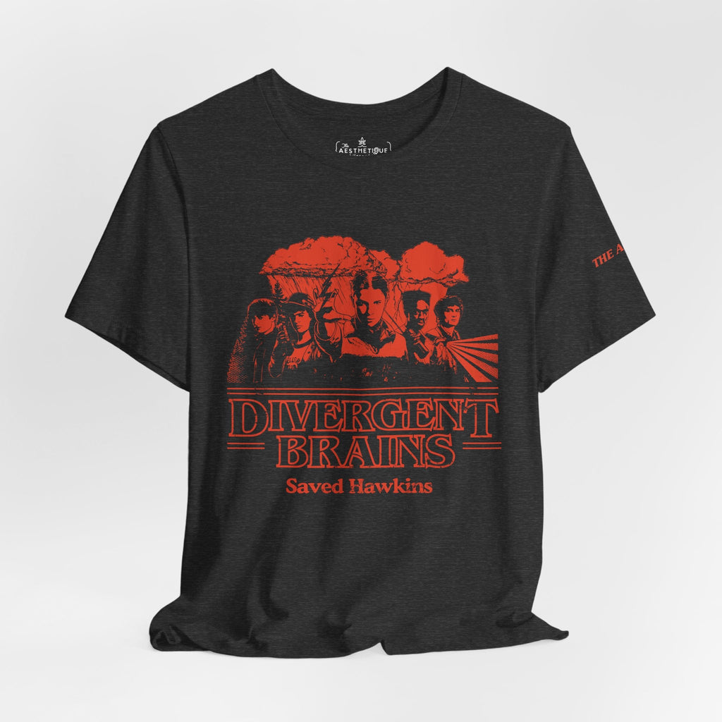 Divergent Brains Saved Hawkins - Adult Unisex Jersey Tee