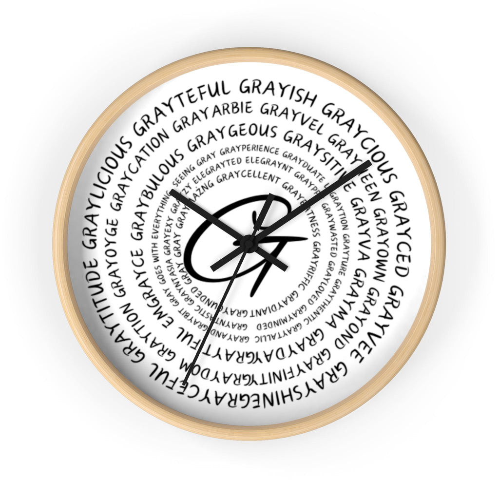 Wooden Clock Embracing Gray Hair Positivity