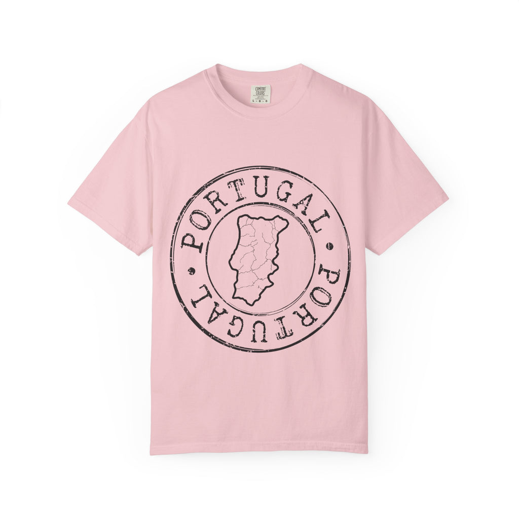 Portugal Map Stamp T-Shirt | Vintage Circular Badge