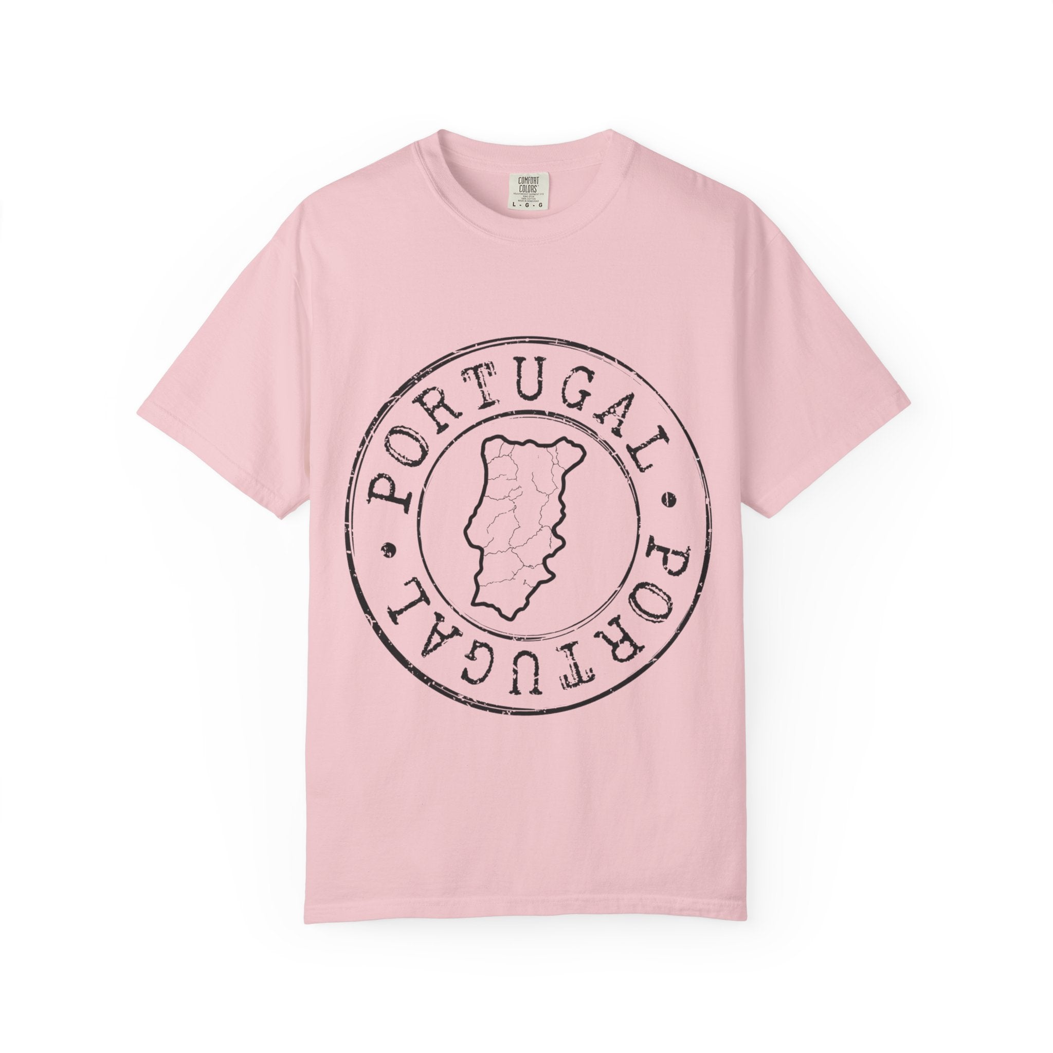 Portugal Map Stamp T-Shirt | Vintage Circular Badge