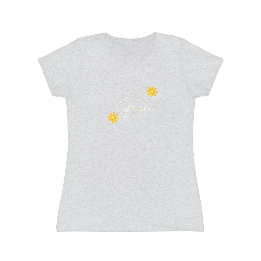 Women's Iconic T-Shirt graysitive with flowers