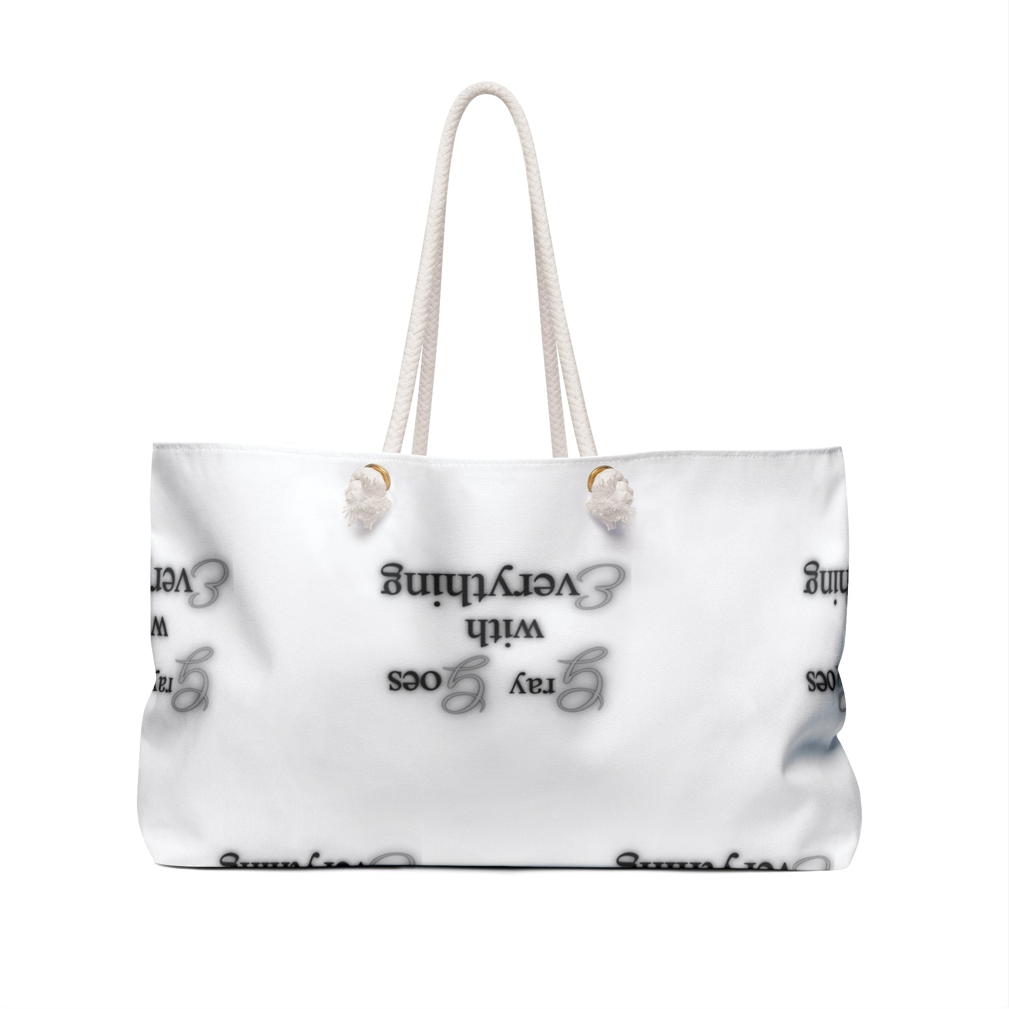 "Gray goes with everything" Weekender Bag