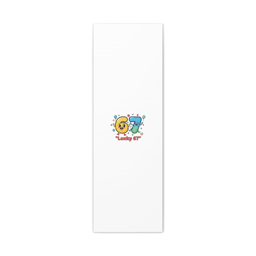Lucky 67 Canvas, Stretched Matte | 67 meme, absurdist humor