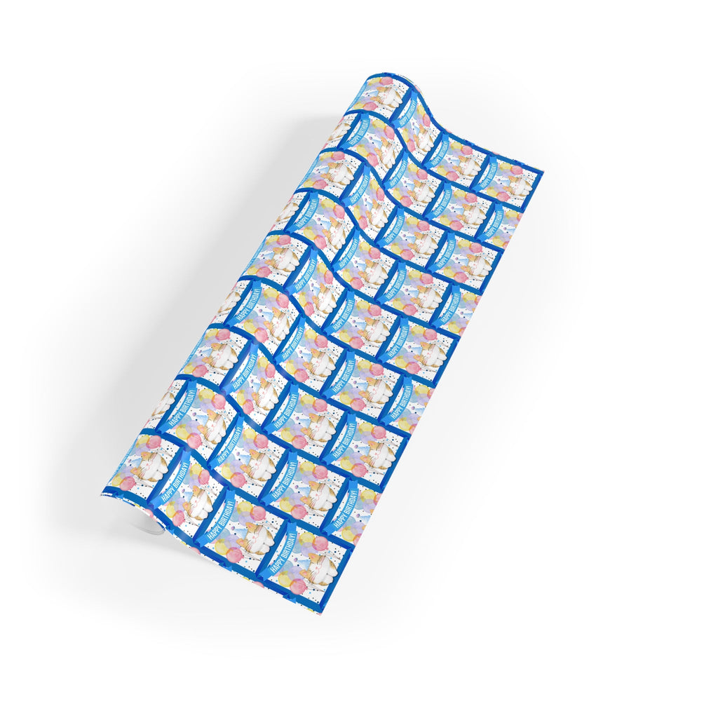 Little Boy Kitty Birthday Wrapping Paper Rolls - 1pc Gift Wrap