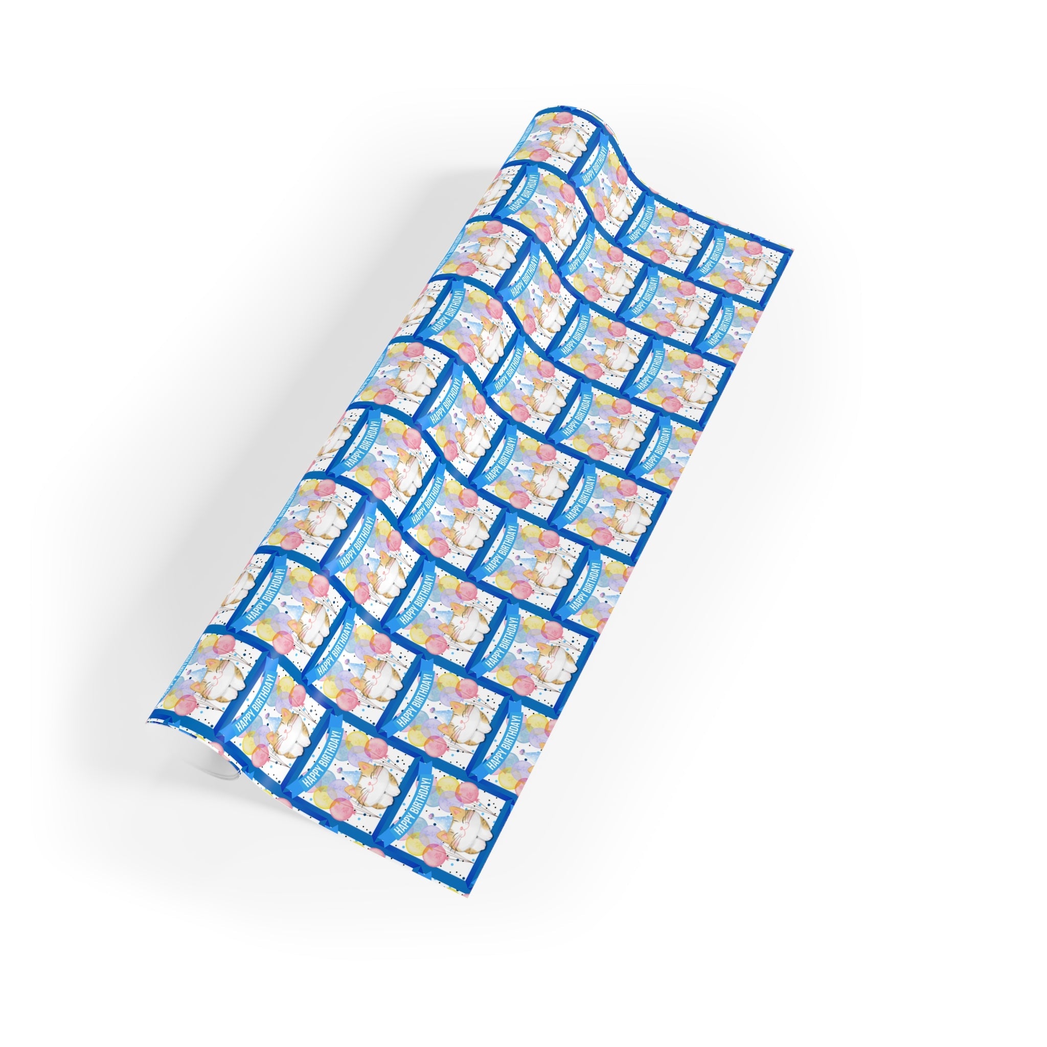 Little Boy Kitty Birthday Wrapping Paper Rolls - 1pc Gift Wrap
